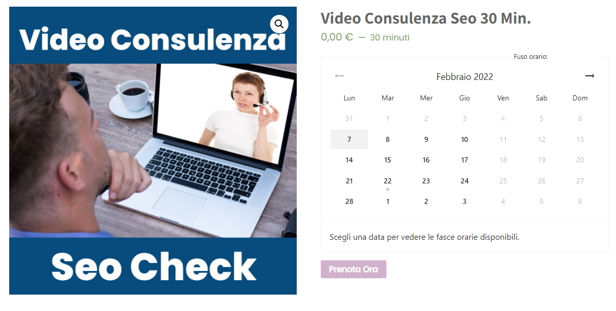 prenota la consulenza seo gratis